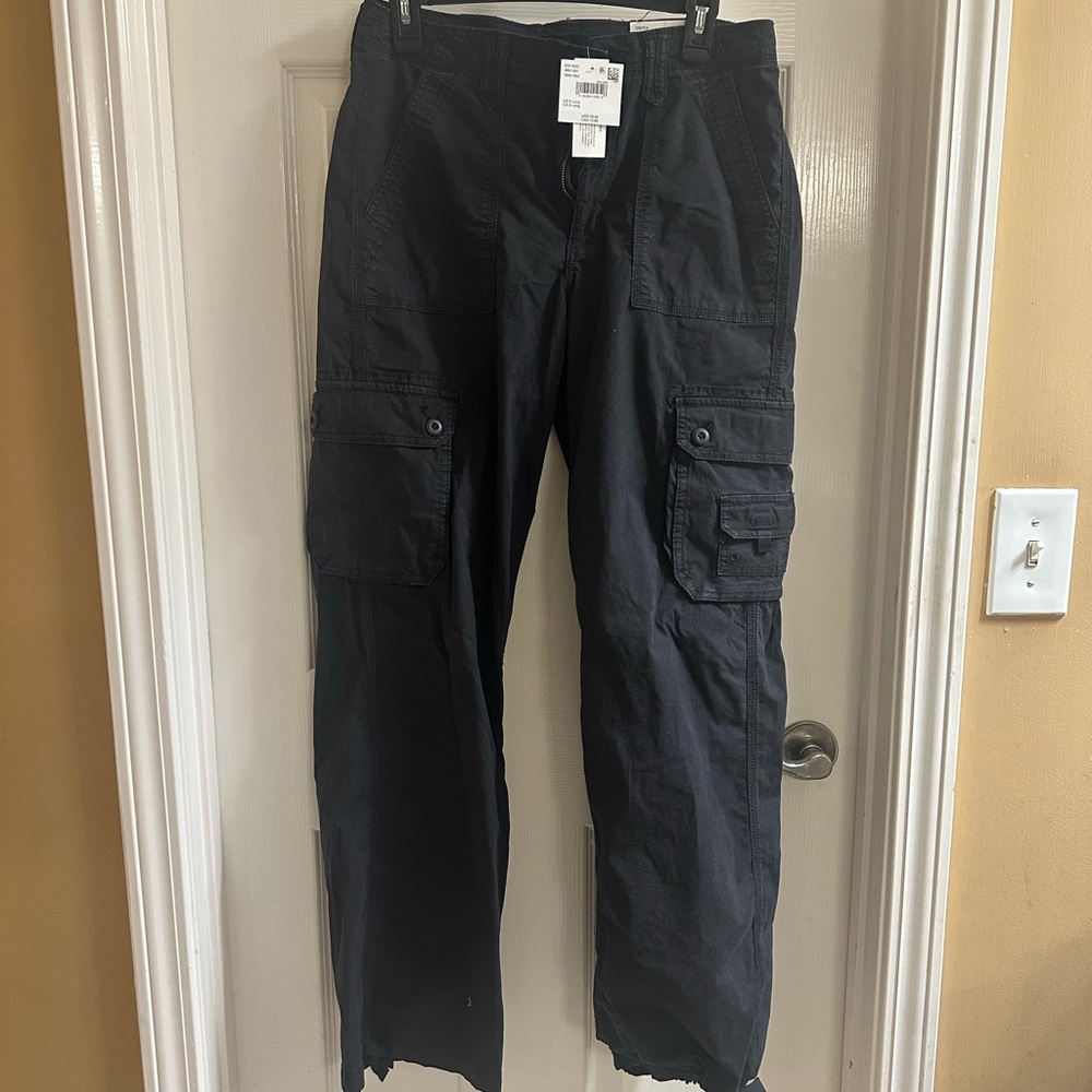 American Eagle Stretch Black Cargo Joggers - Women